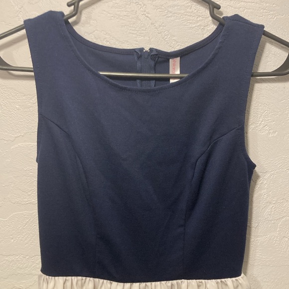 Xhilaration (Target) Navy Blue And White Sleeveless Dress - Picture 2 of 12